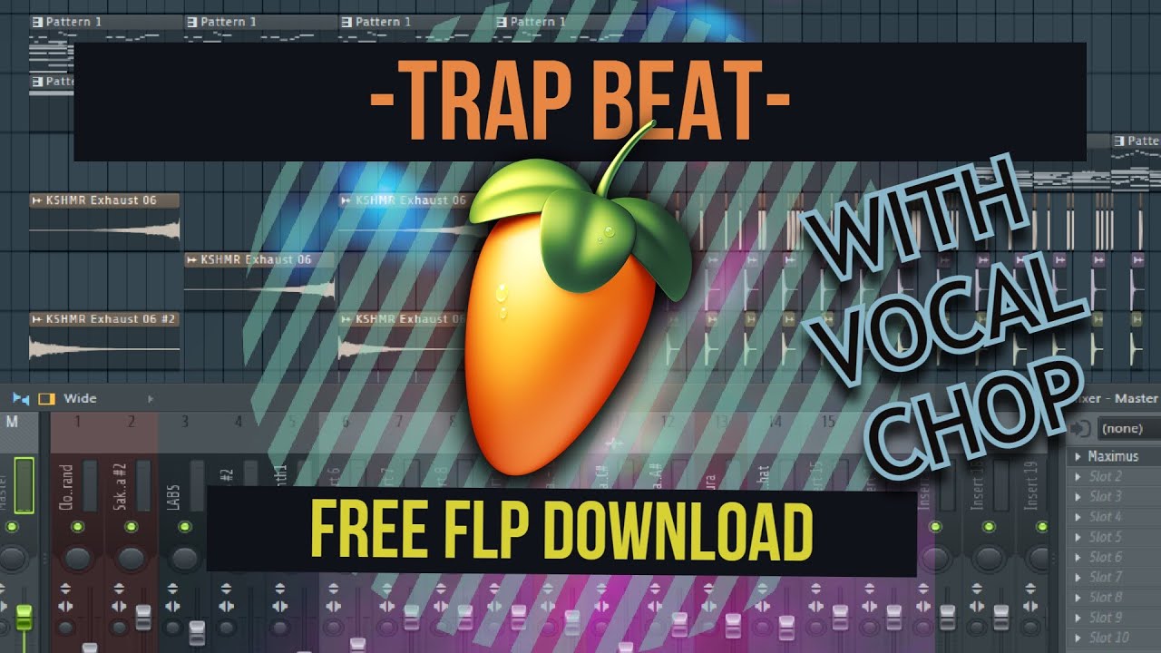 Trap Beat With Vocal Chop - FL Studio 20 (Free FLP Project Download)