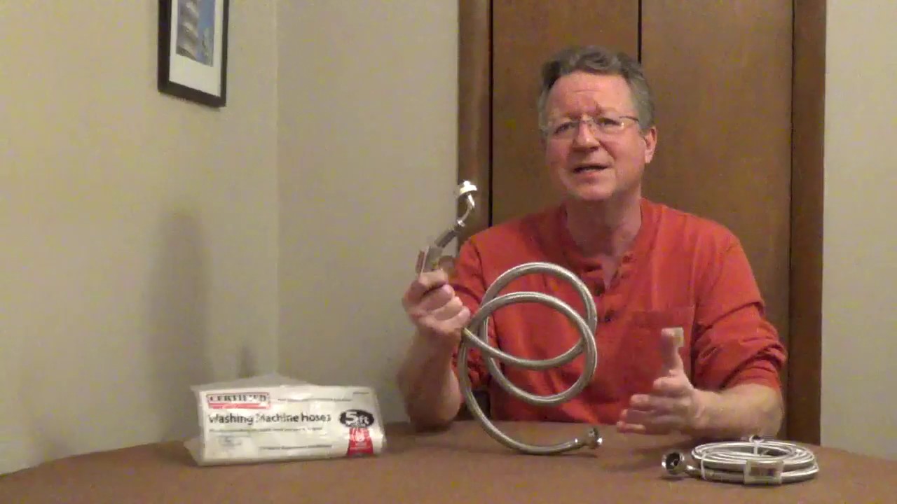 Stainless Steel Washing Machine Hoses With 90 Degree Elbows