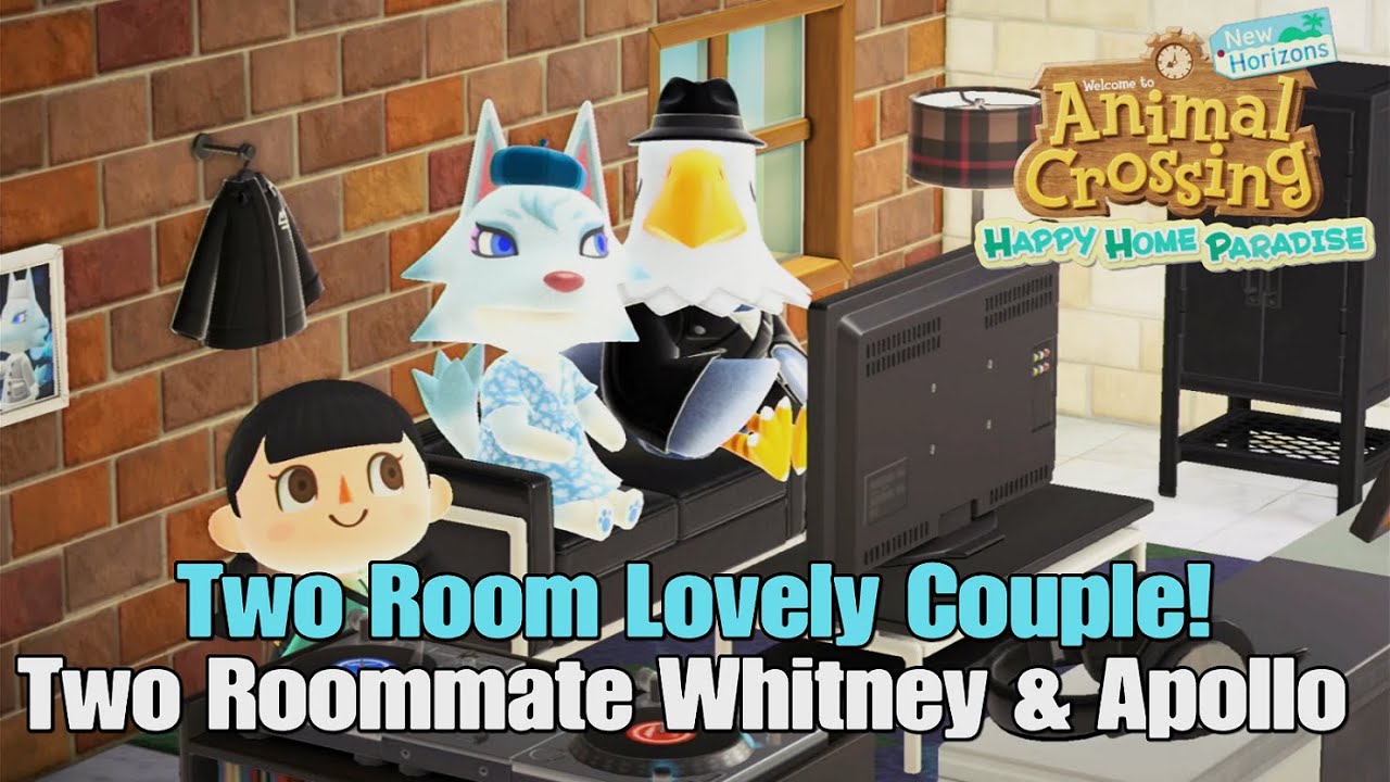 Animal Crossing NH Happy Home Paradise - Two Roommate With Apollo & Whitney Two Lovely Couple Home