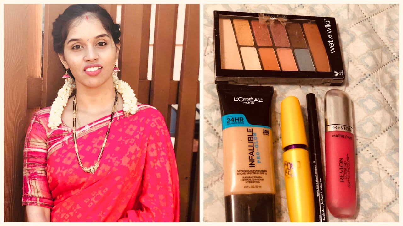 #GRWM for UGADI/SAREE MAKEUP WITH ONLY 5 PRODUCTS/HAIRSTYLE FOR SAREE/FESTIVE LOOK