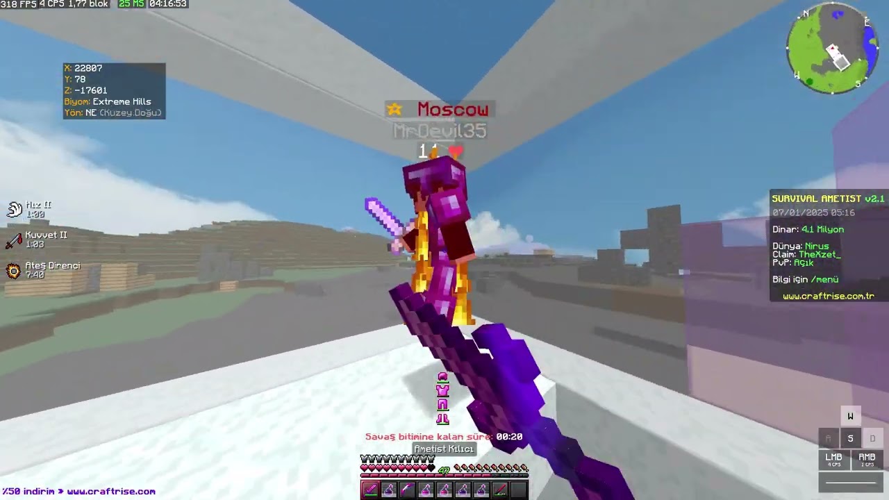 Kral Zehir Kesme 40x/#Craftrise/#SurvivalAmetist