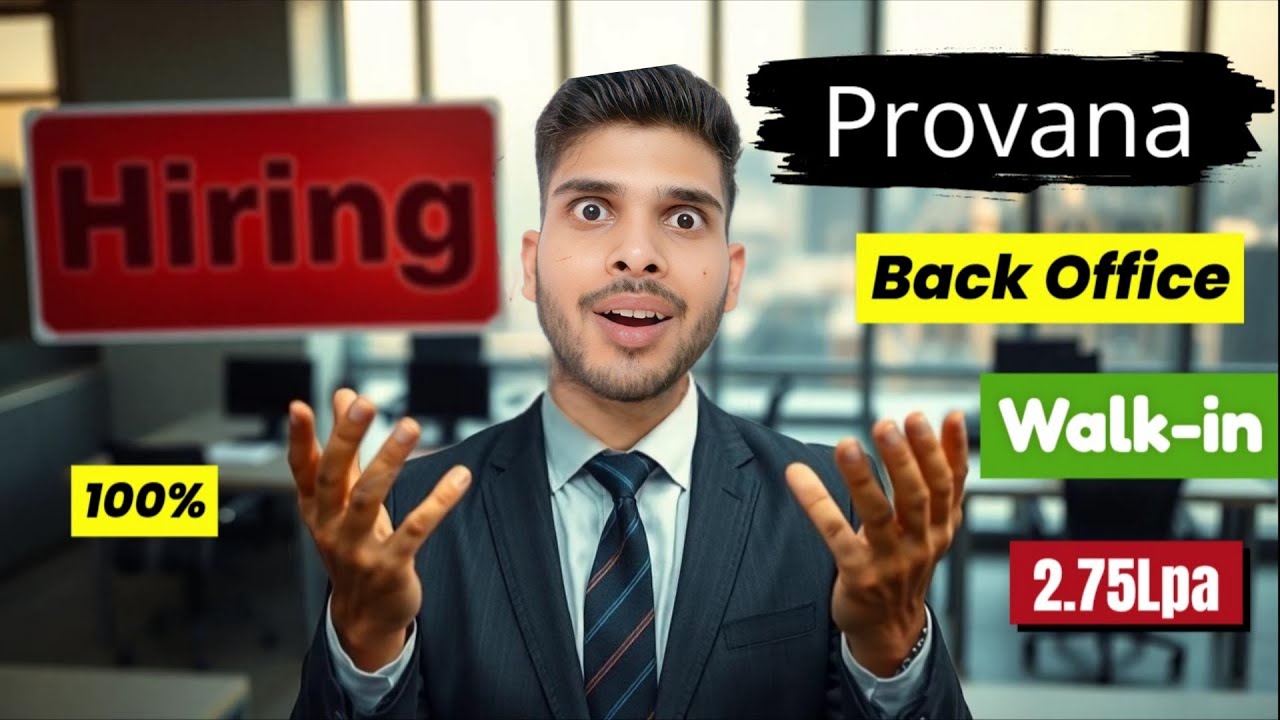 Mega Walk-in Drive in Provana 🥰 | Fresher - Back Office | Work From Home Jobs | The Ravi Vlogs