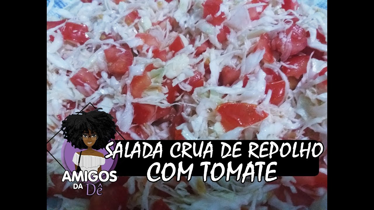 RECEITINHA: Salada Crua de repolho com tomate | Rápida, fácil e prática