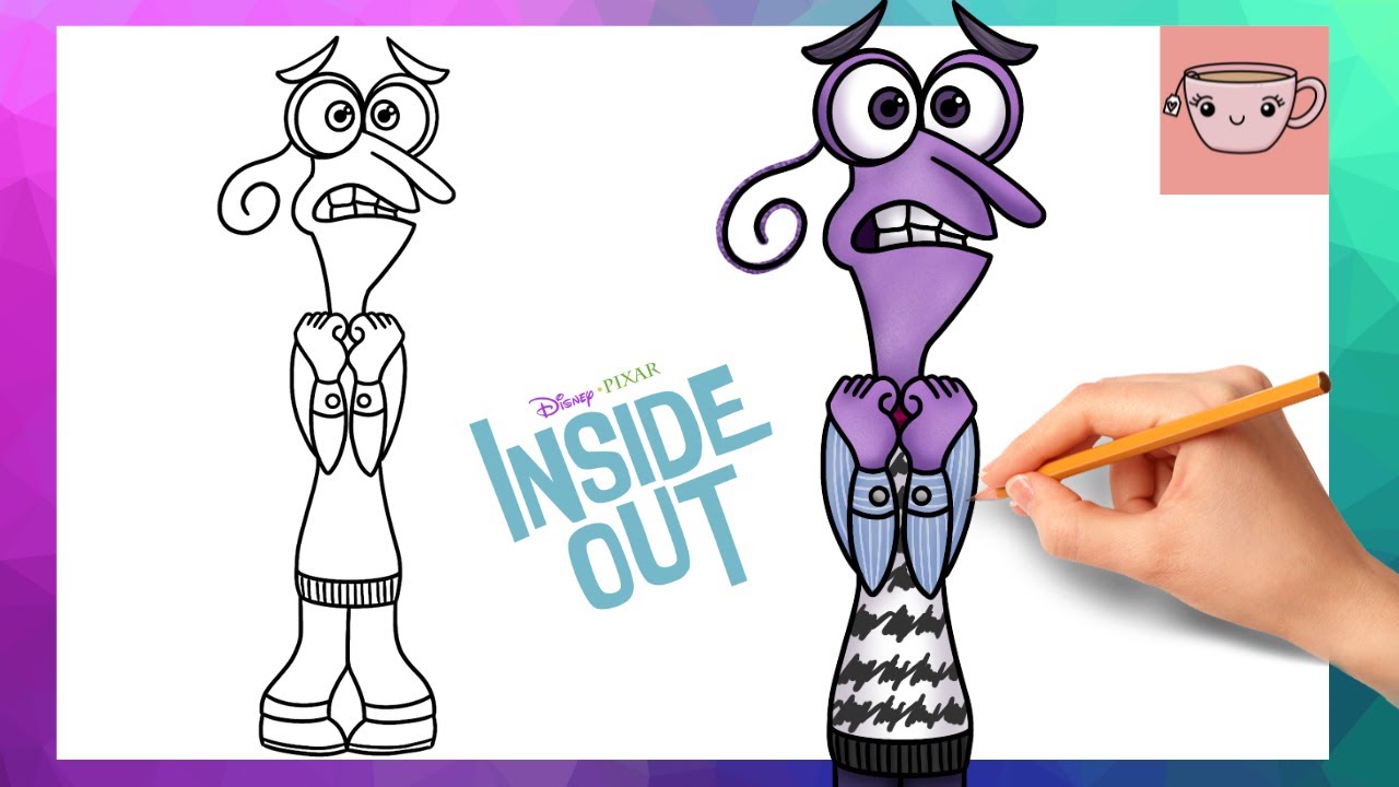 How To Draw Fear from Inside Out | Disney Pixar | Cute Easy Step By Step Drawing Tutorial