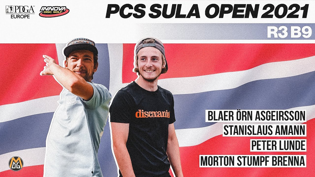 2021 PCS Sula Open | R3B9 Lead Card | Asgeirsson, Amann, Lunde, Brenna | More Disc Golf