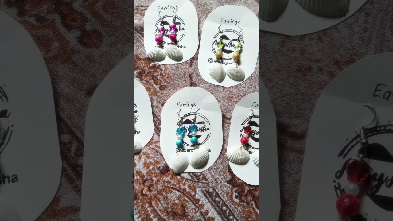 #smallbusinessowner #beadedjewelry #jewellery #diycrafts #handmadeseller #diyhandmade #shellearrings
