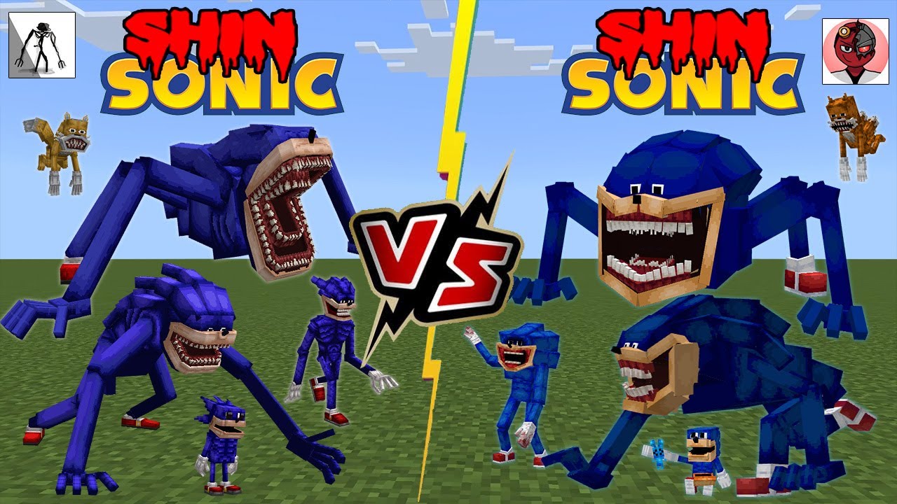 Shin Sonic VS Shin Sonic [GrechCraft] 🆚 [GOJI DRAW] New Shin Sonic Minecraft Addon
