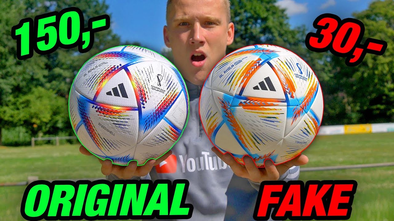 150€ Original  VS 30€ Fake FUSSBALL!⚽ ADIDAS Al Rihla Pro World Cup WM Fußball Test & Review