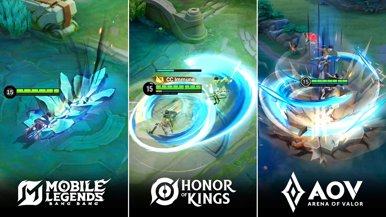 Levi (MLBB) VS Levi (HOK) VS Levi (AOV) : Skin Effects Comparison l Martis, Allain, Nakroth