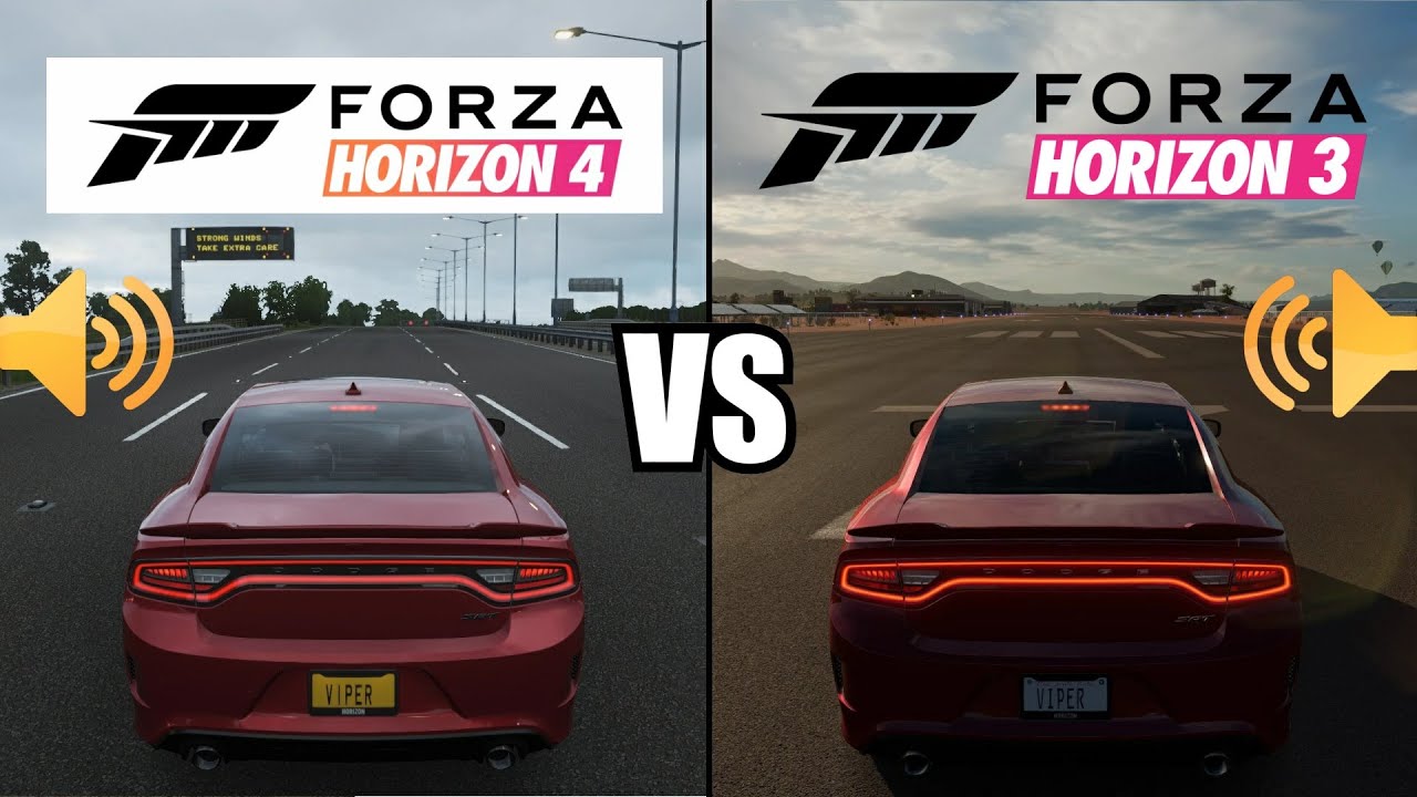Forza Horizon 4 vs Forza Horizon 3: Dodge Charger Hellcat - Muscle Car Mayhem!