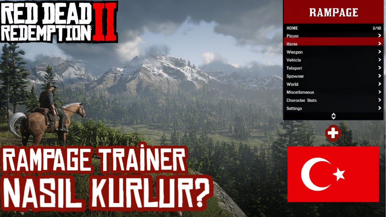 RDR2 MOD NASIL KURULUR | RAMPAGE TRAİNER+TÜRKÇE ÇEVİRİSİ