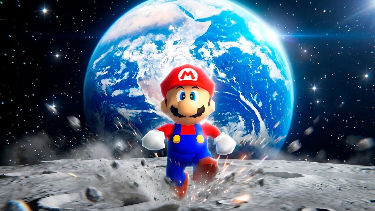 MARIO 64 pero con la GRAVEDAD de la LUNA