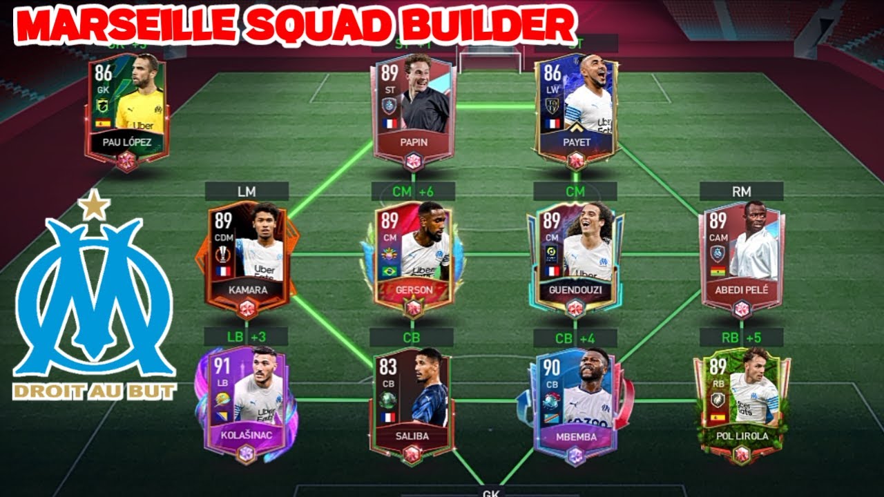 Marseille Squad Builder FIFA Mobile 22 | Ligue 1 | 