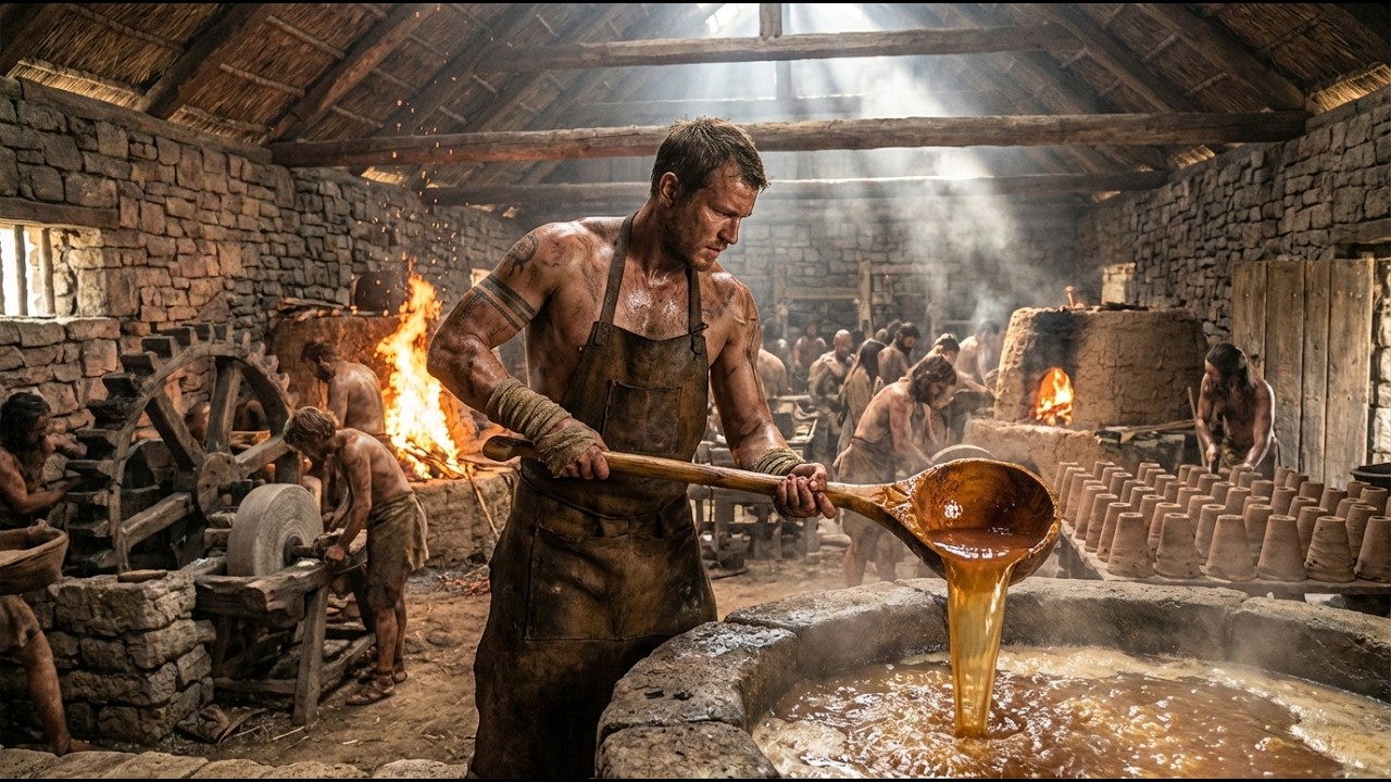 Inside an Ancient Sugarcane Factory: From Raw Cane to Brown Sugar (Full Process)