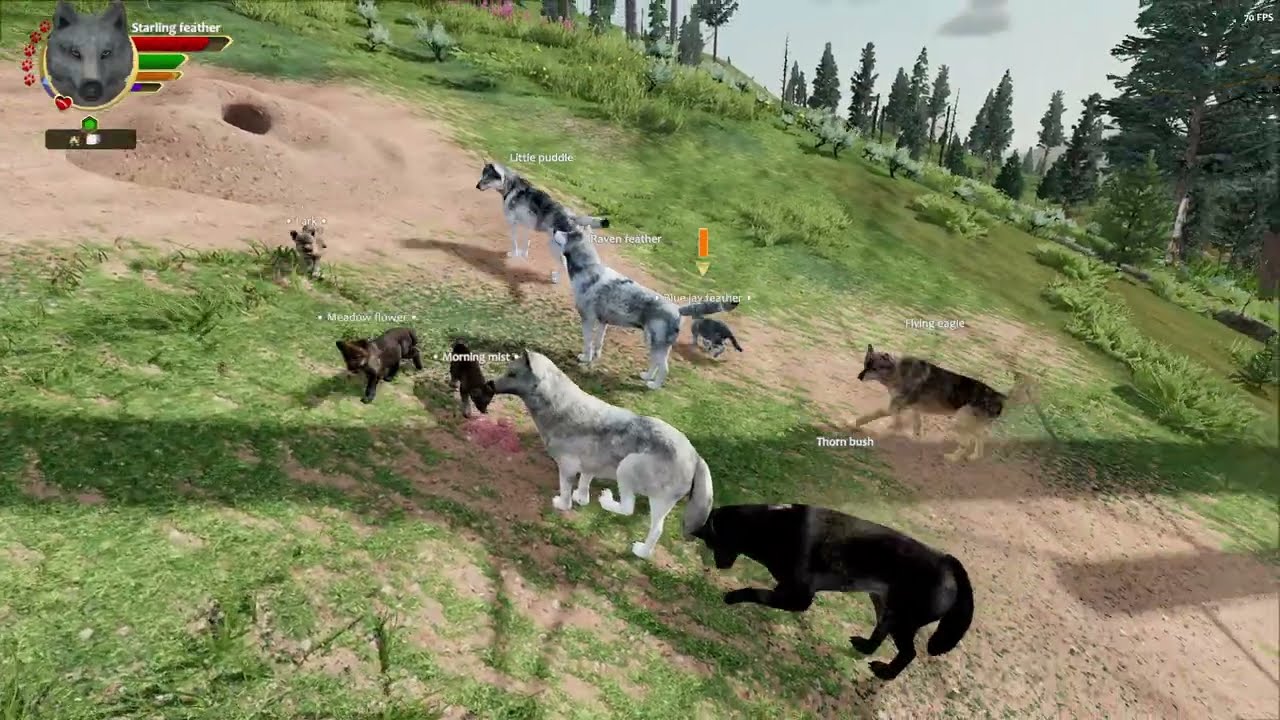 Hunting and caring for pups in WolfQuest AE