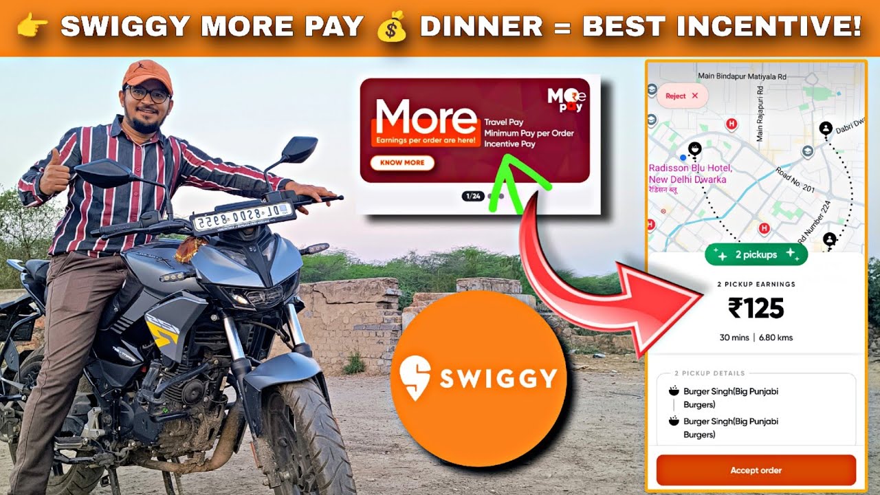 Swiggy Food Delivery Big Update 🔥 Dinner Best Incentive | 200₹ Per Hour Kamai 💸
