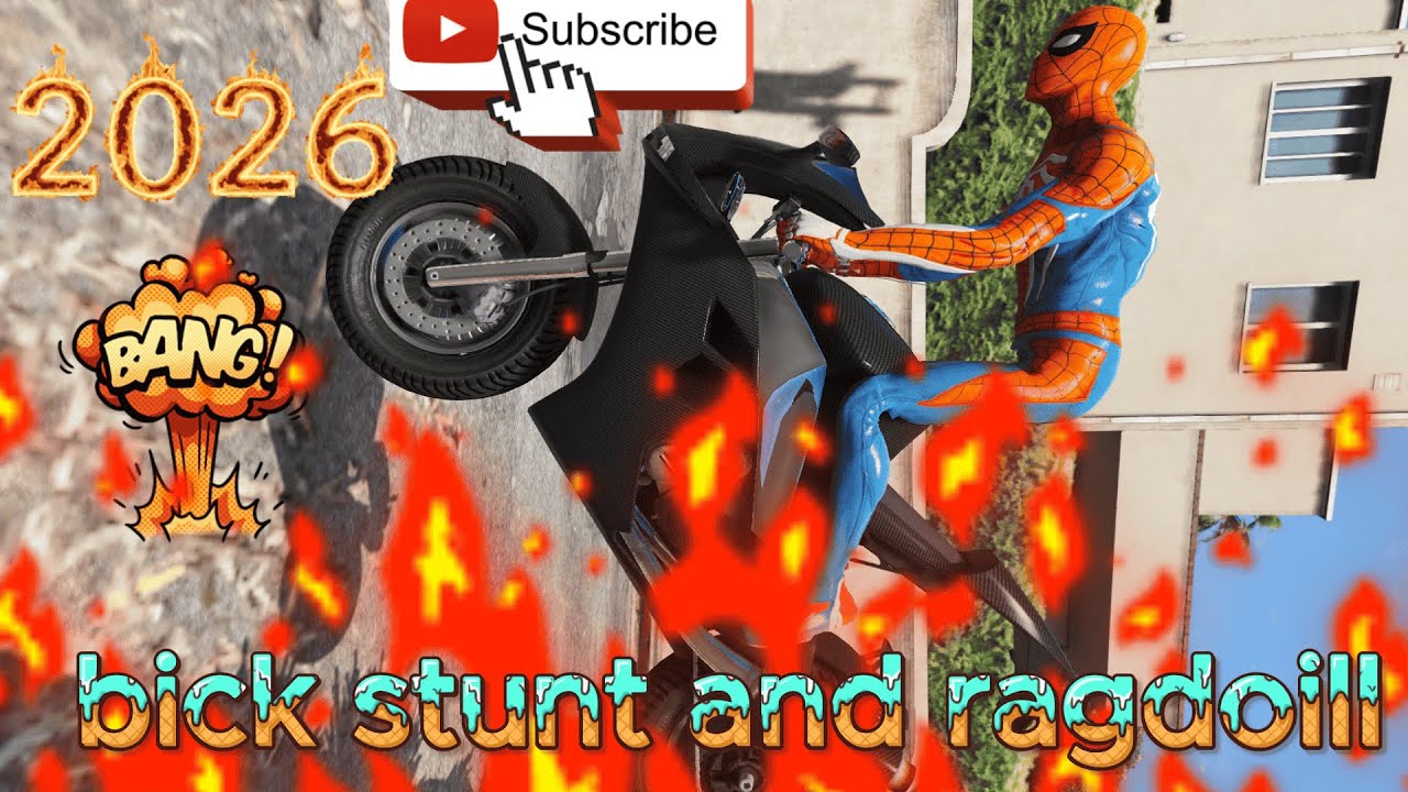 GTA 5 Water ragdolls | SPIDERMAN Jumps/Falls Compilation (Funny Moments) #01 fiy and bick stunt