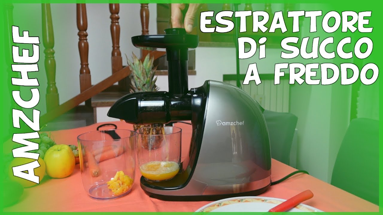 Amazon AMZCHEF estrattore di succo a freddo per frutta e verdura. Recensione, prova e test.