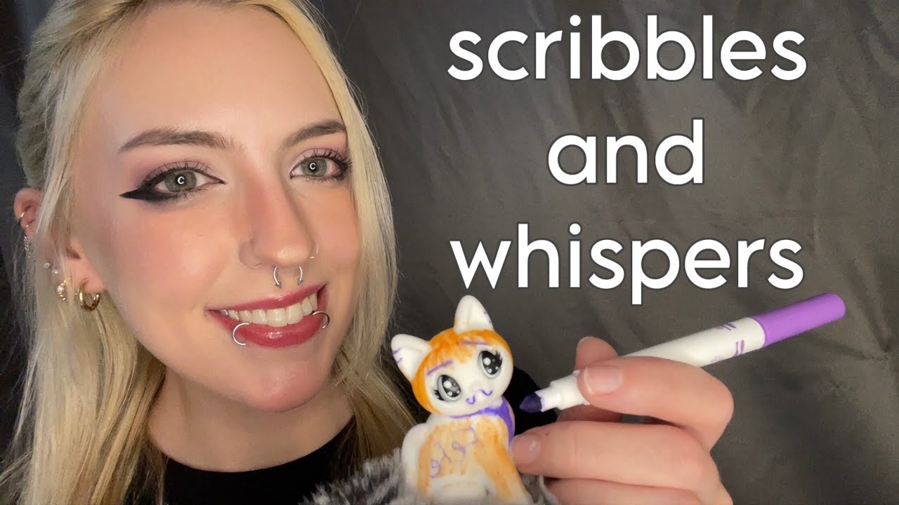 ASMR Whispers and Scribbles ~ casual, up close, marker
