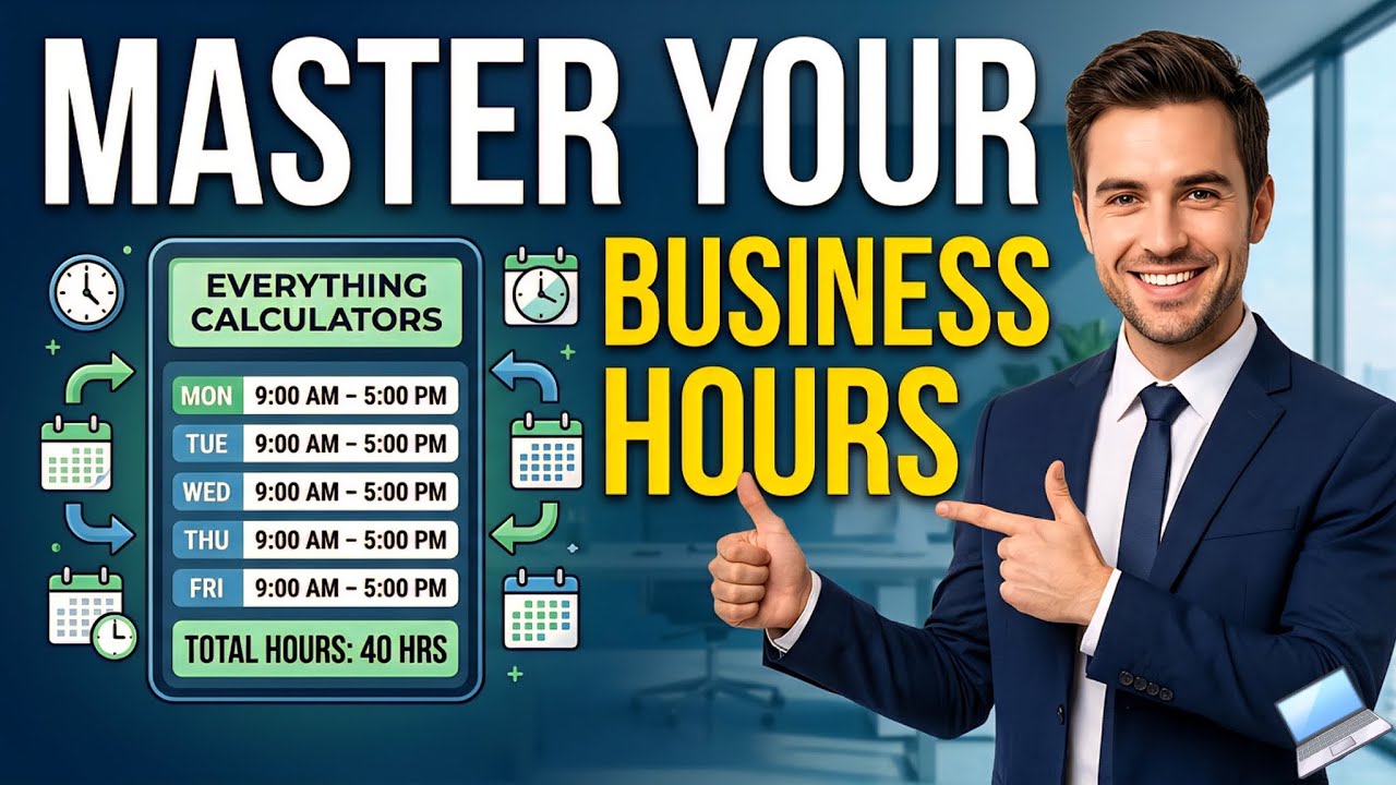Calculate hours worked - Business hours Calculator Ready to use  #HoursWorked