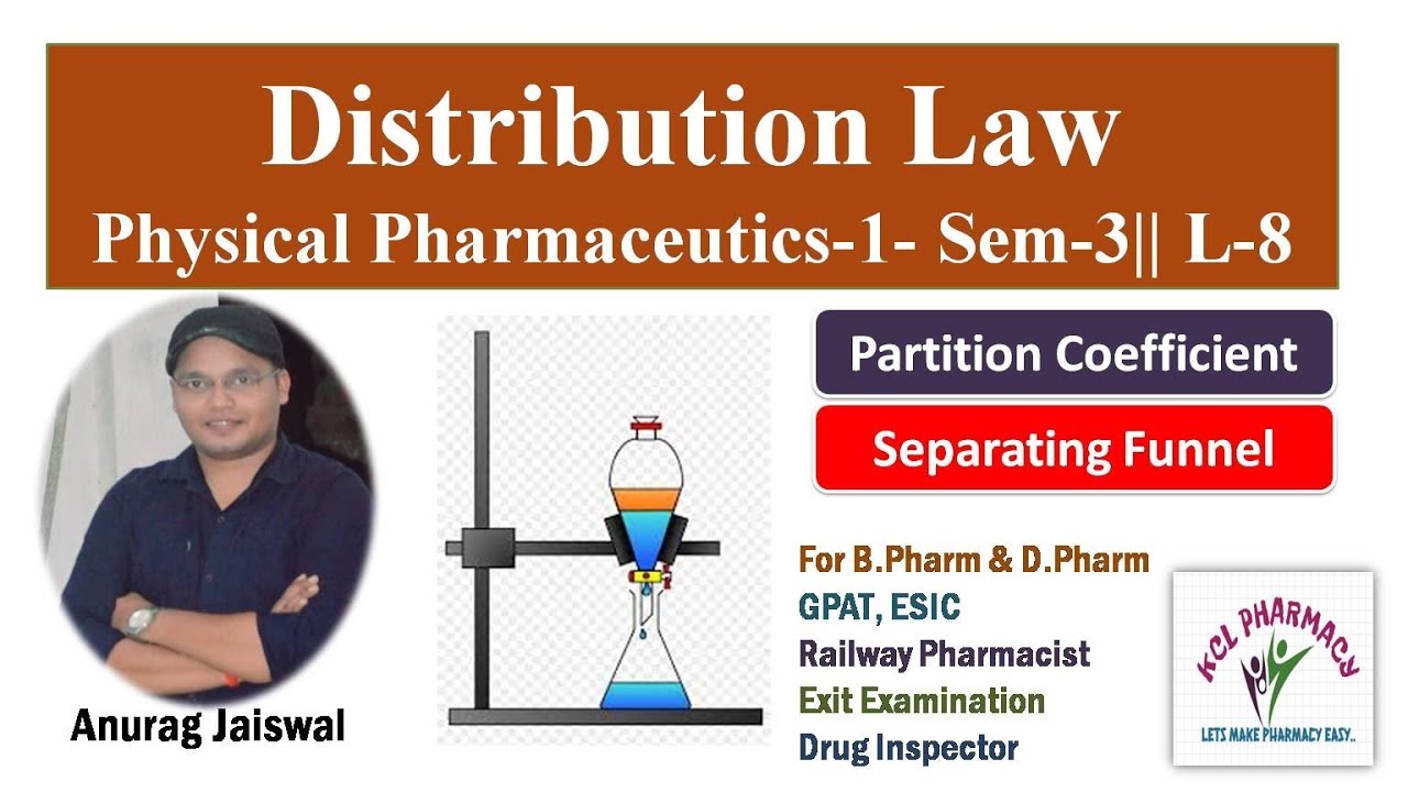 Partition Coefficient || Distribution Law || L-8, Unit-1 || Physical Pharmaceutics Sem-3rd
