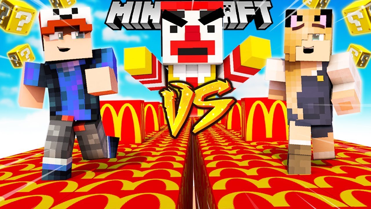 SZALONY WYŚCIG! - MCDONALD'S LUCKY BLOCKI MINECRAFT! (Lucky Block Race) | Vito vs Bella