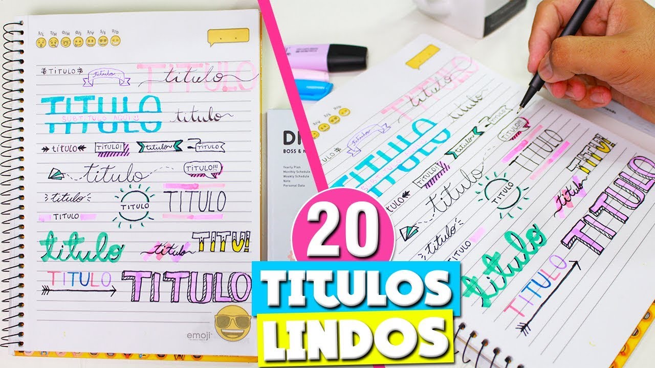 COMO TER A LETRA BONITA + 20 IDEIAS DE TITULOS PARA DEIXAR SEU CADERNO LINDO