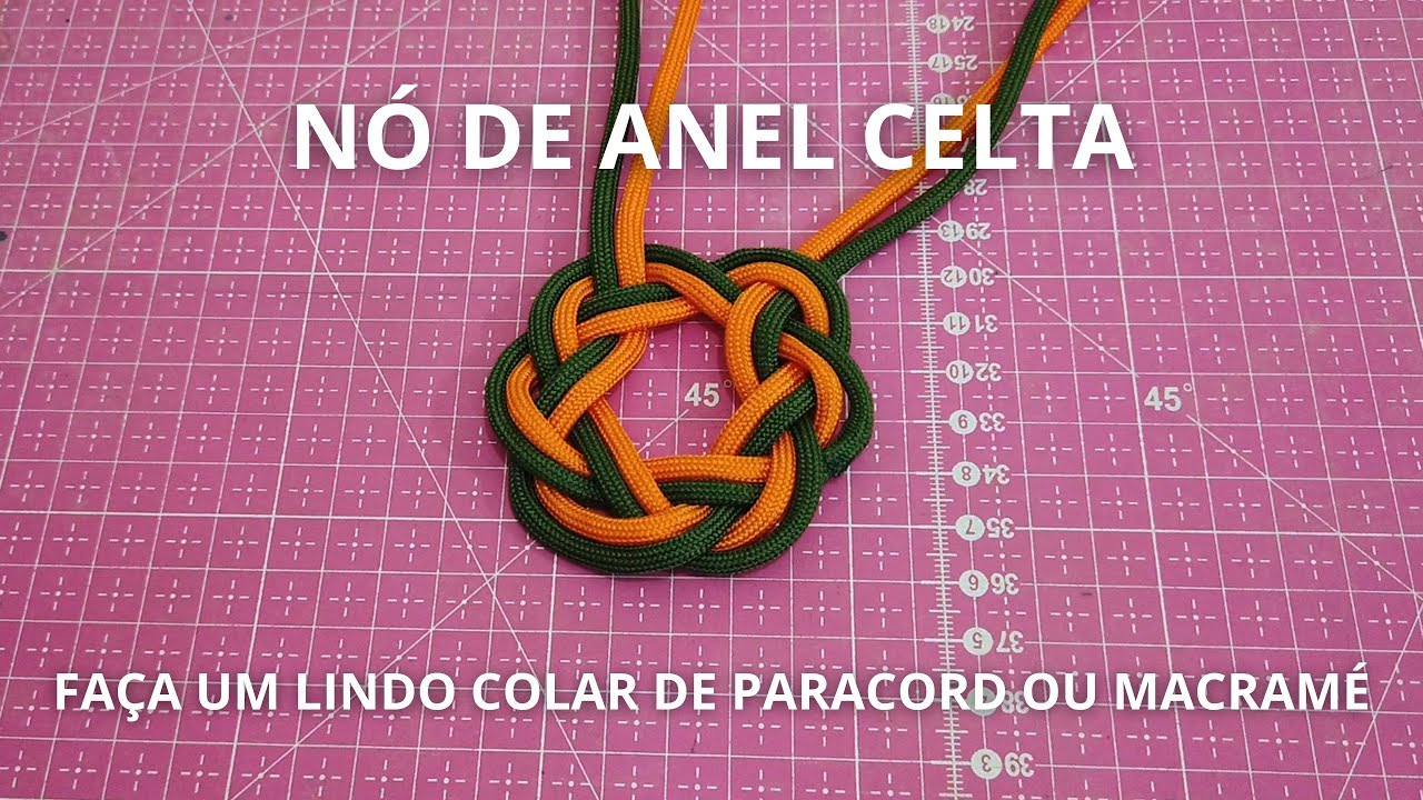 Como fazer o nó de anel celta - How to tie celtic ring knot