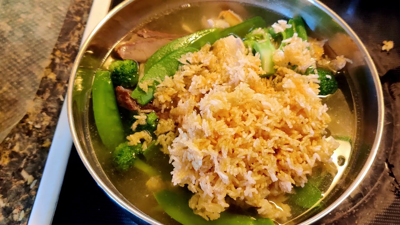 Chinese Food-Sizzling Rice Soup (米汤）
