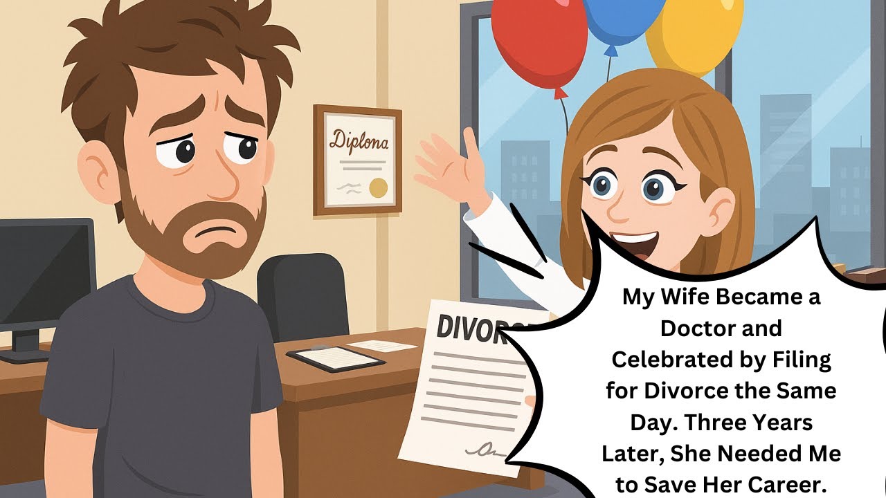 My Wife Became a Doctor and Celebrated by Filing for Divorce the Same Day. Three Years Later, She...