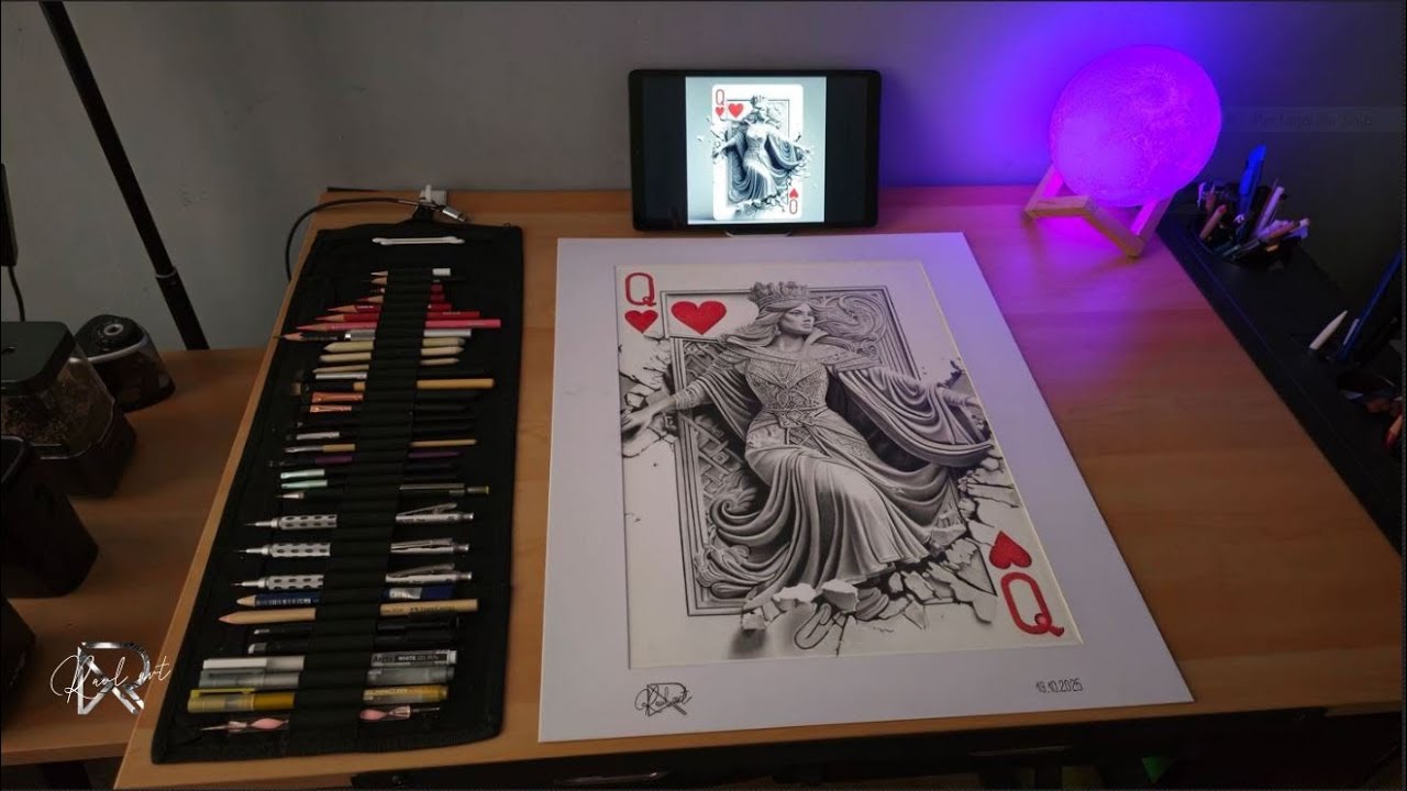Queen of Hearth 3D Drawing