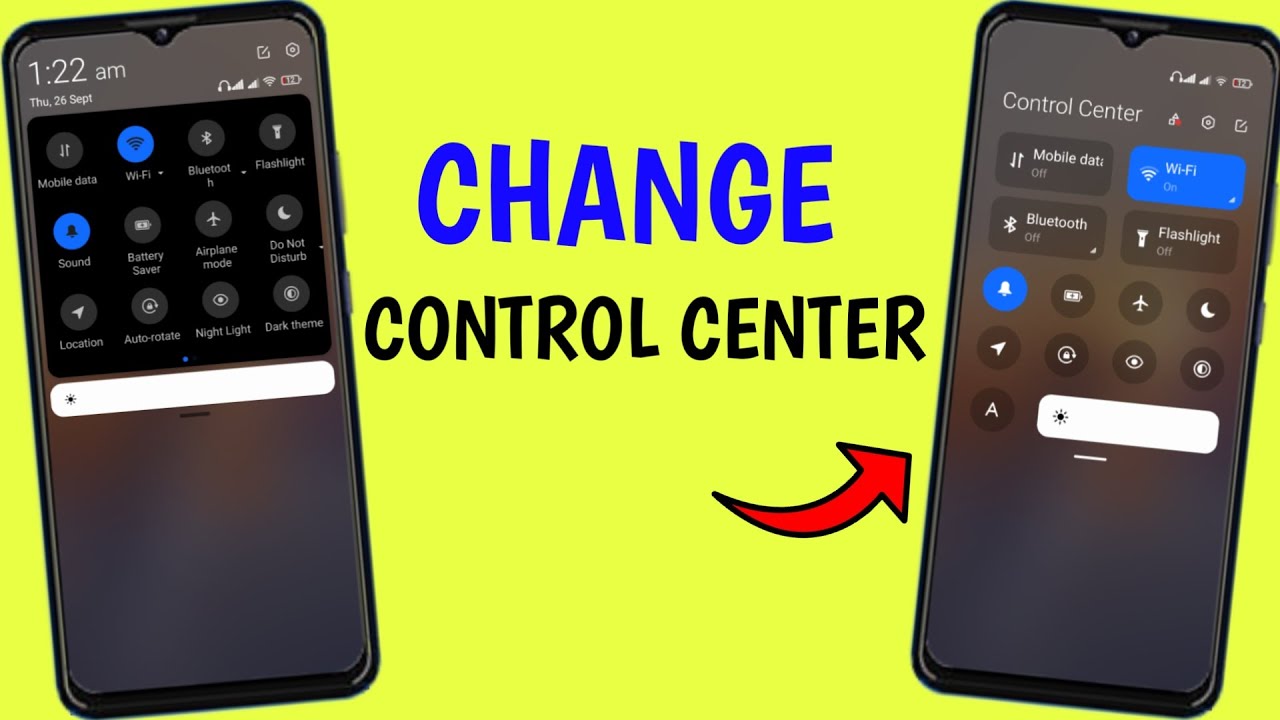 Control centre change kaise kare। how to change control center । change control center