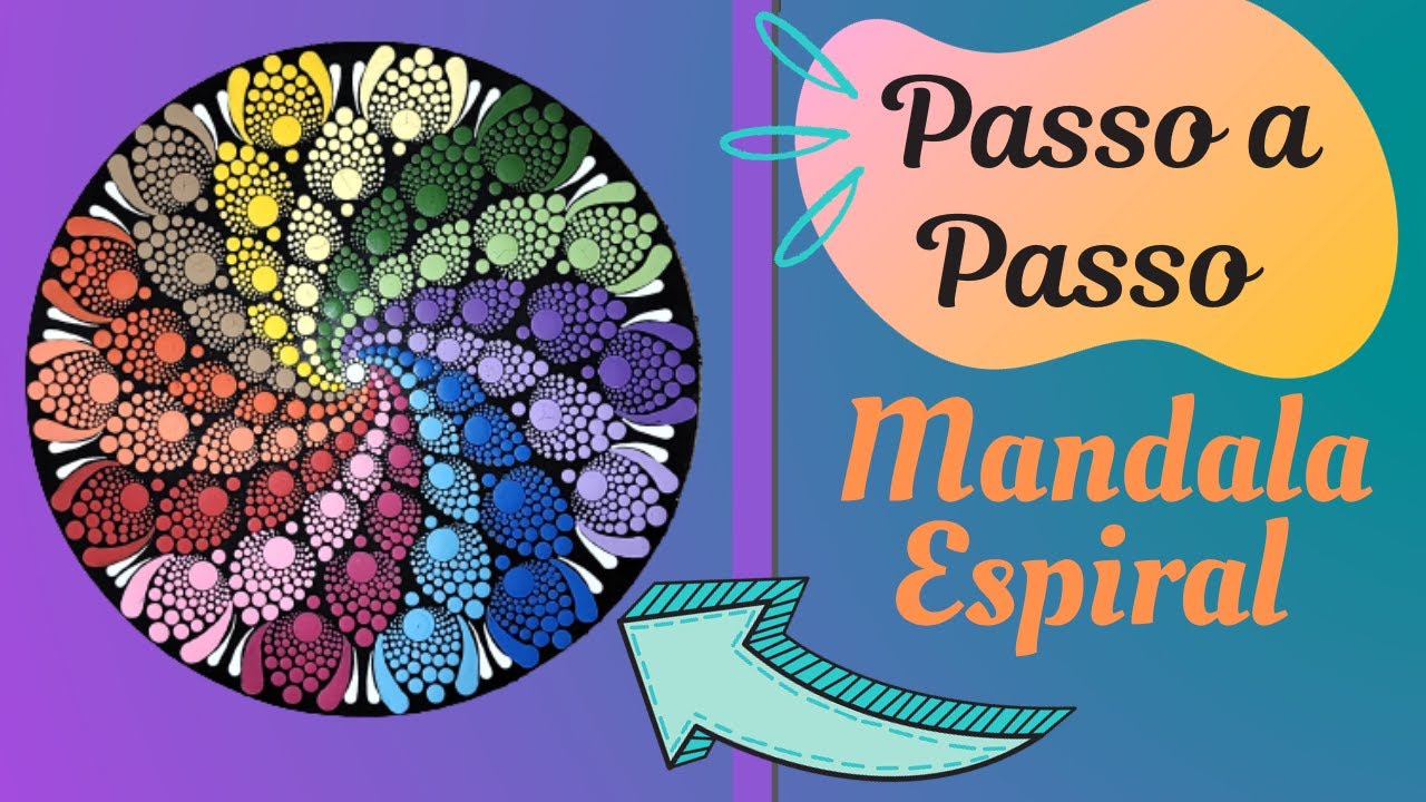 [Passo a Passo] Mandala em Pontilhismo - Tutorial Completo Mandala Espiral - Dot Mandala Painting