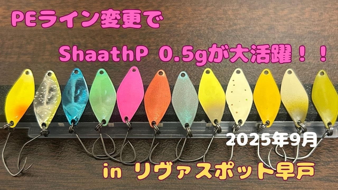 PEラインで変更でShaathP 0.5gが大活躍！！【#リヴァスポット早戸 - 2025年9月】#エリアトラウト