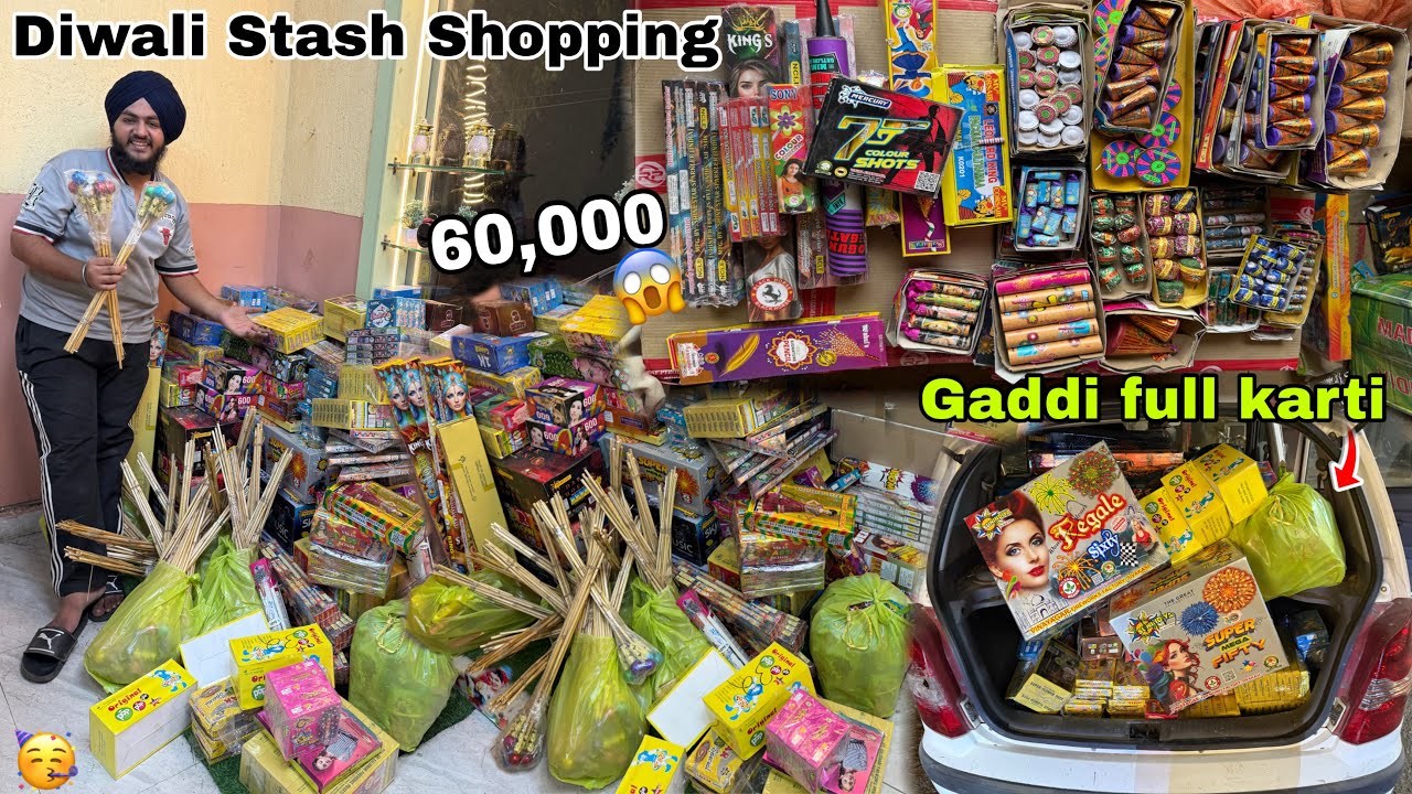 DIWALI STASH SHOPPING 😱worth 60,000 🤯IPL SHOTS  Helicopter, Rocket 🥶