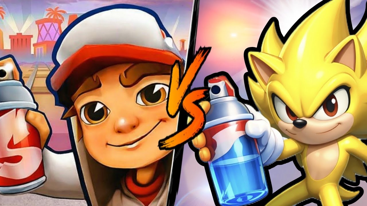 Jake 🆚 Super Sonic 🫩💨 who is best runner #subwaysurfers #games #sonicdash #sonic #gaming 