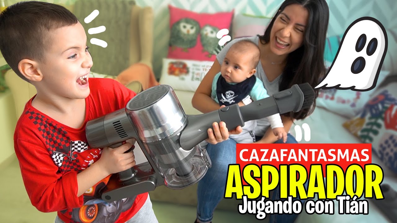 ASPIRADOR CAZAFANTASMAS 👻 | JUGANDO CON TIÁN | EN CASA CON PAM Y FER