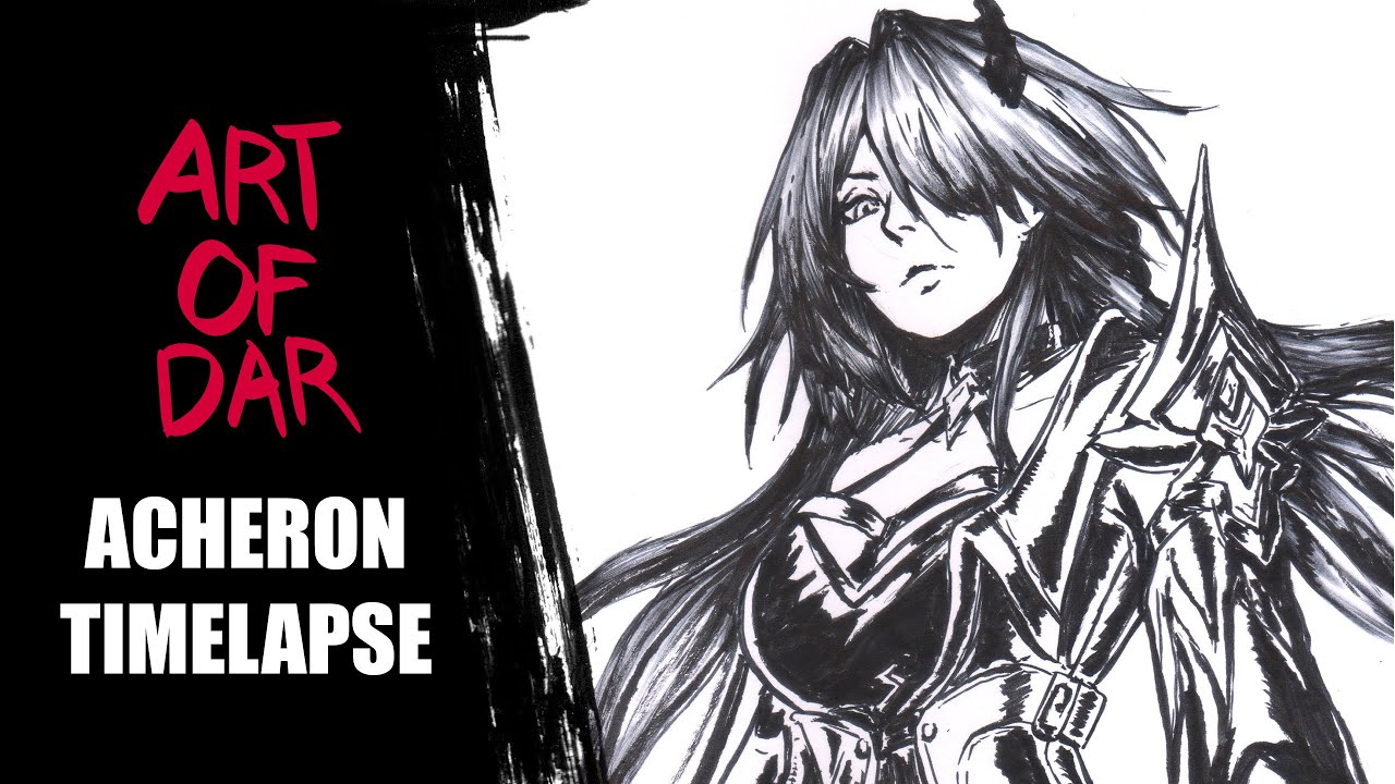 Drawing Acheron from Honkai Star Rail! | Art of Dar