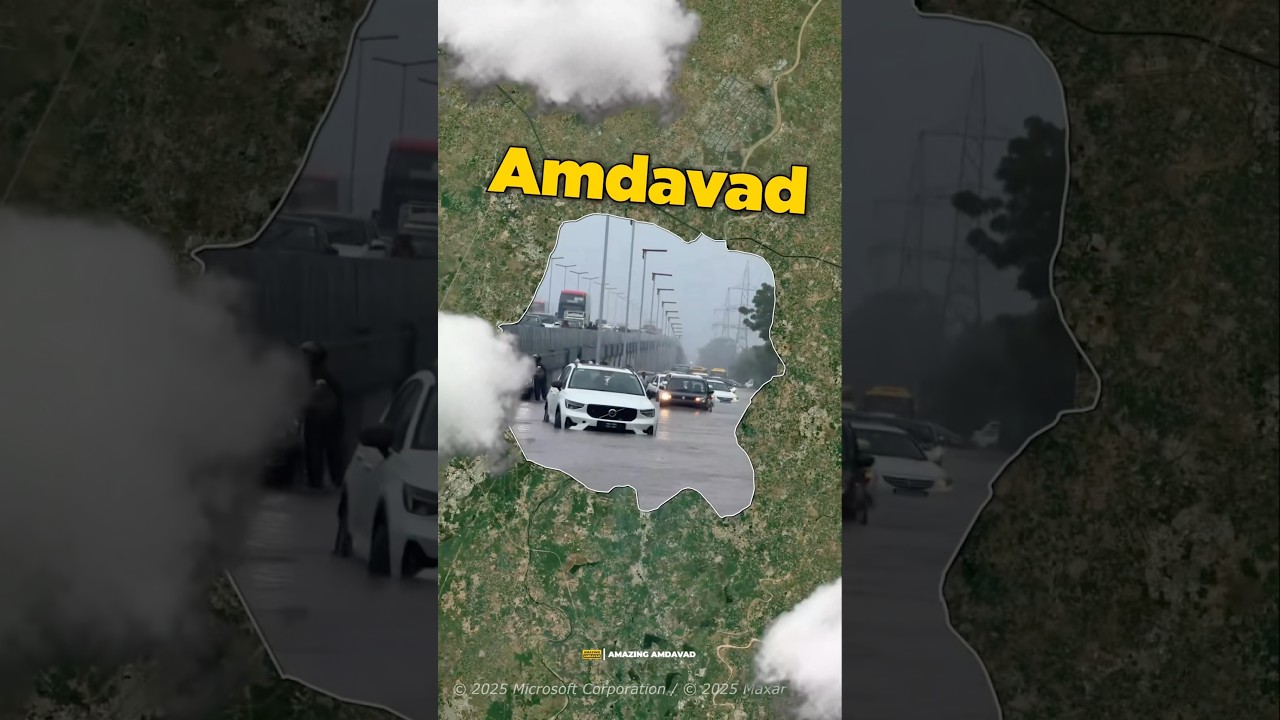 Heavy rain has caused severe waterlogging across Gujarat#Amdavad #HeavyRain #HighwayClosure