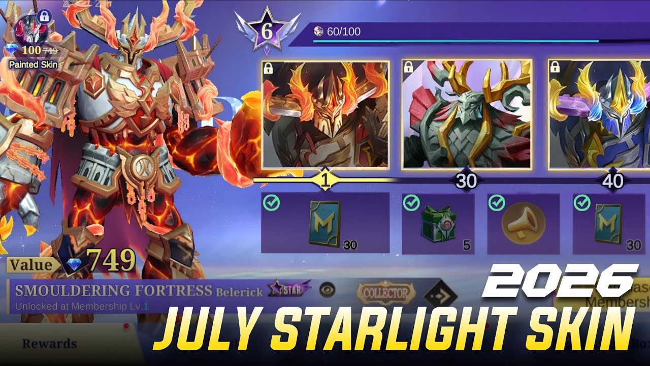 JULY STARLIGHT SKIN 2026 - ALL REWARDS IN JULY STARLIGHT SKIN | UPCOMING STARLIGHT SKINS
