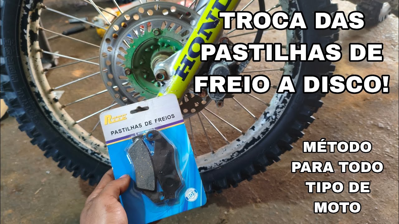 TROCA DAS PASTILHA DE FREIO A DISCO ,BROS,BIZ 125,XR 200