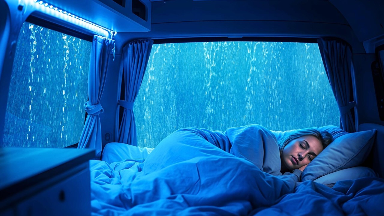 🚗Deep Sleep Ambience 🌧️Intense Thunderstorm in Cozy Car Knock Out