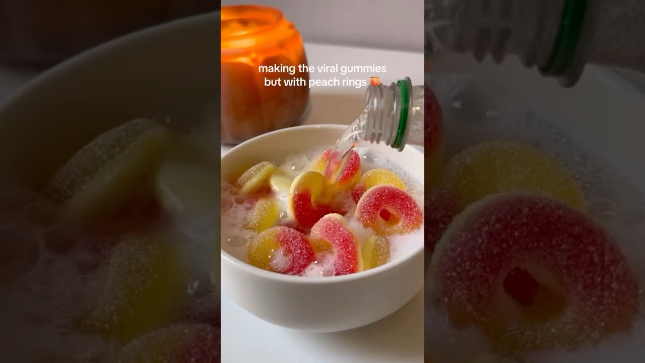Making the viral gummies but with peach rings