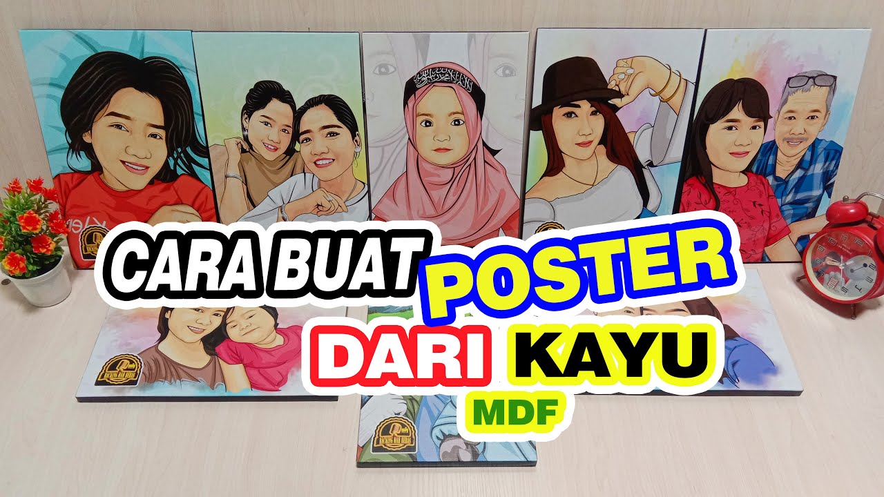 Cara Membuat Poster Kayu Vintage frameless Tanpa kaca menggunakan kayu mdf