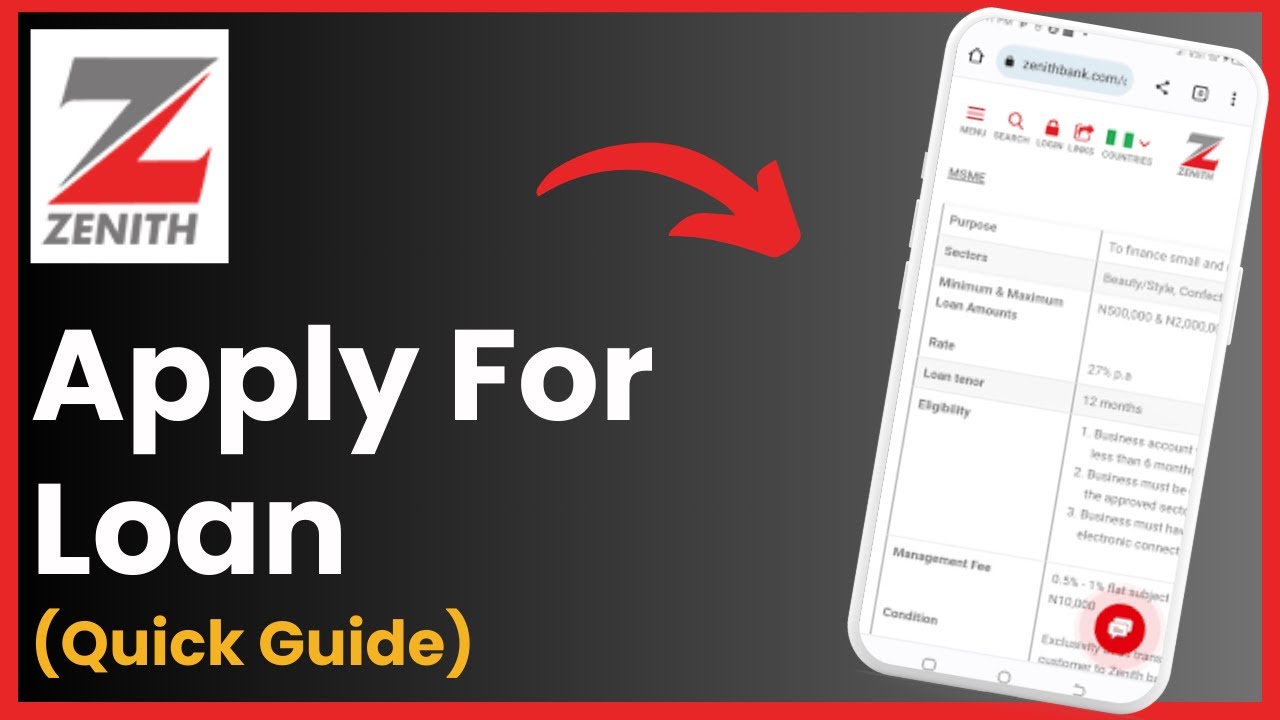 How To Apply For Loan In Zenith Bank !