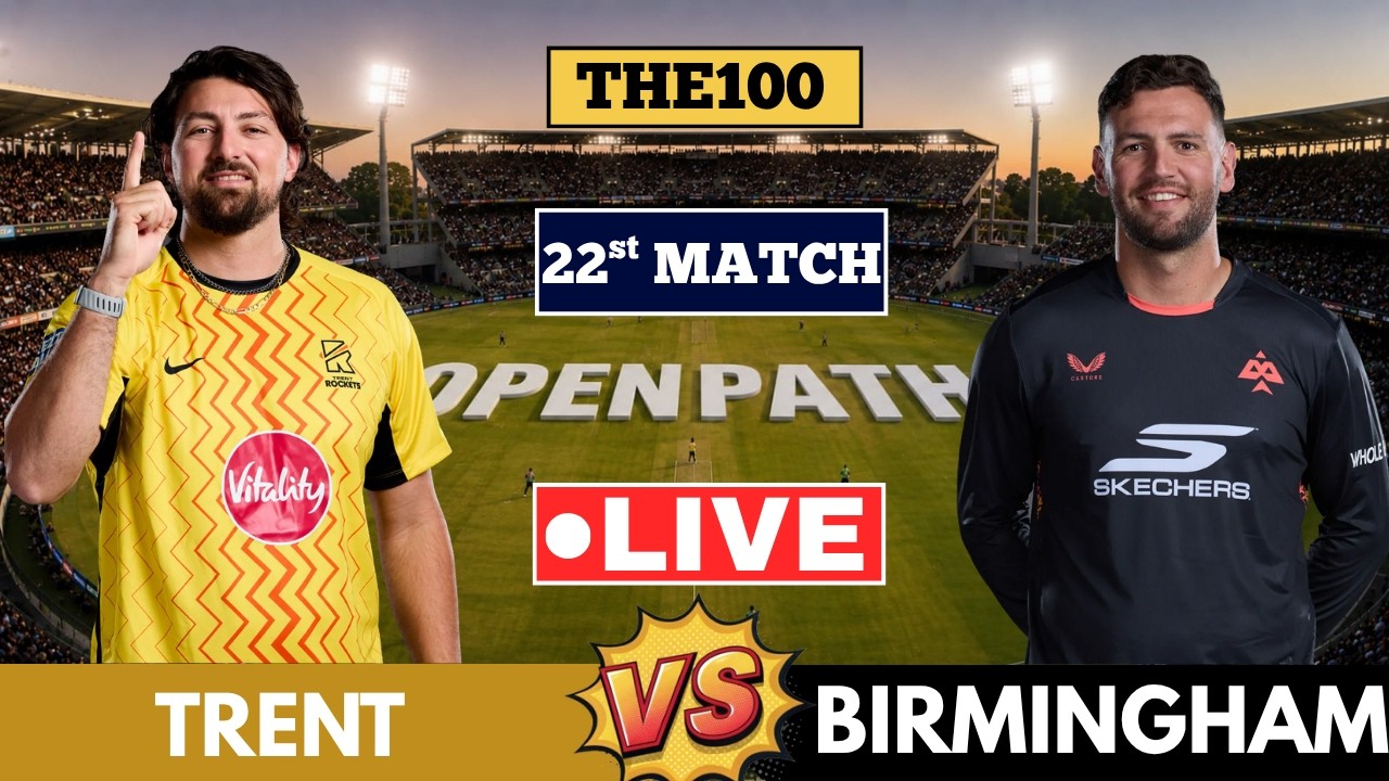 🔴 Trent Rockets vs Birmingham Phoenix | 22st Match The Hundred | Live Commentary and Score TR vs BP