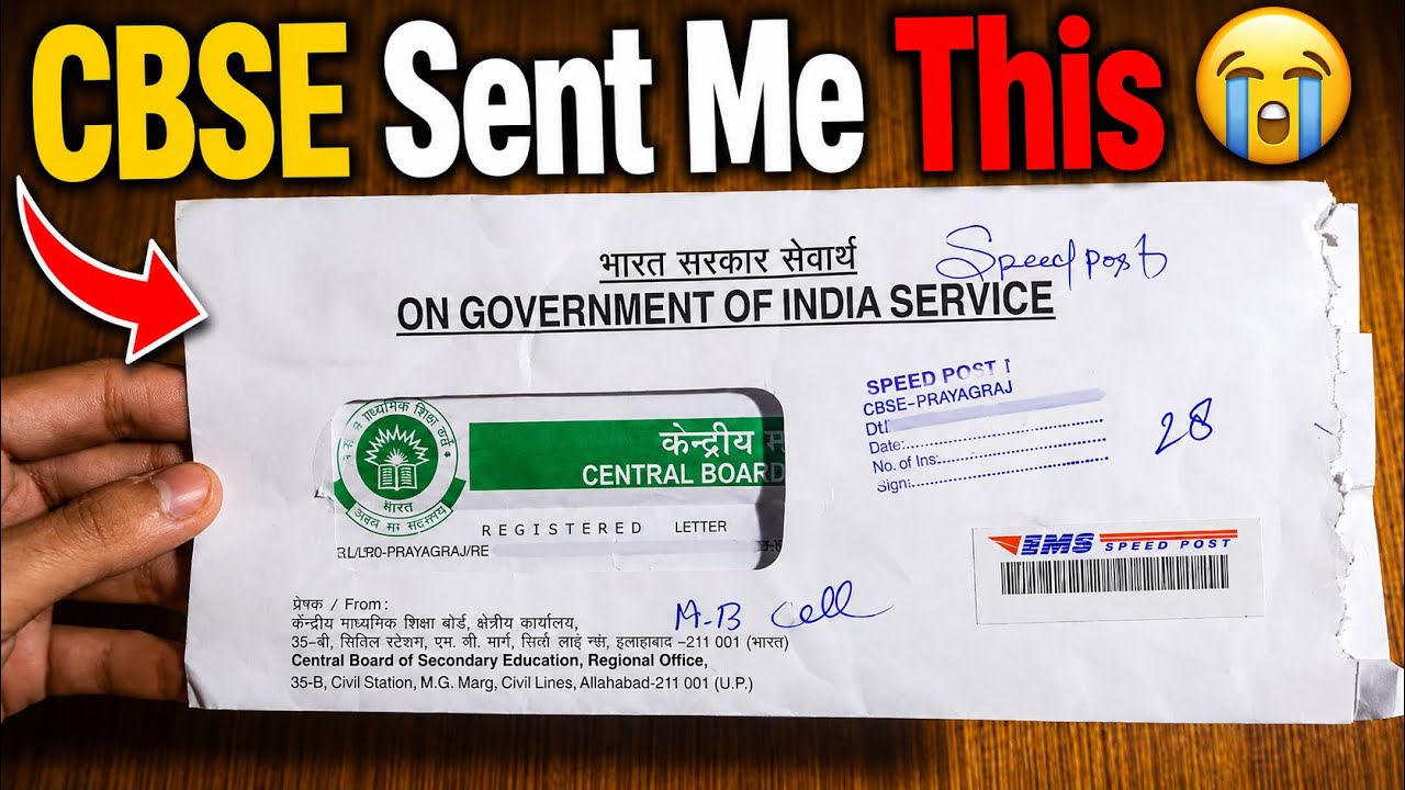 Why Did CBSE Send Me This Secret Speed Post Letter? 🤯