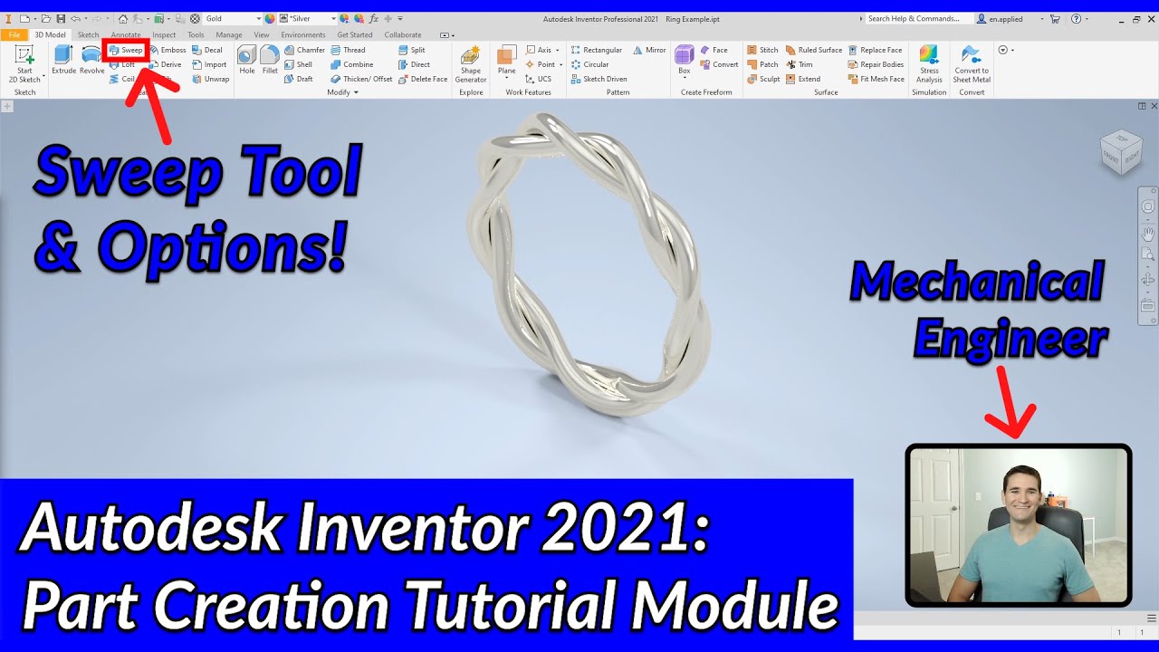 Инструмент «Вытягивание» и его параметры — учебное пособие по деталям Autodesk Inventor | Подробн...
