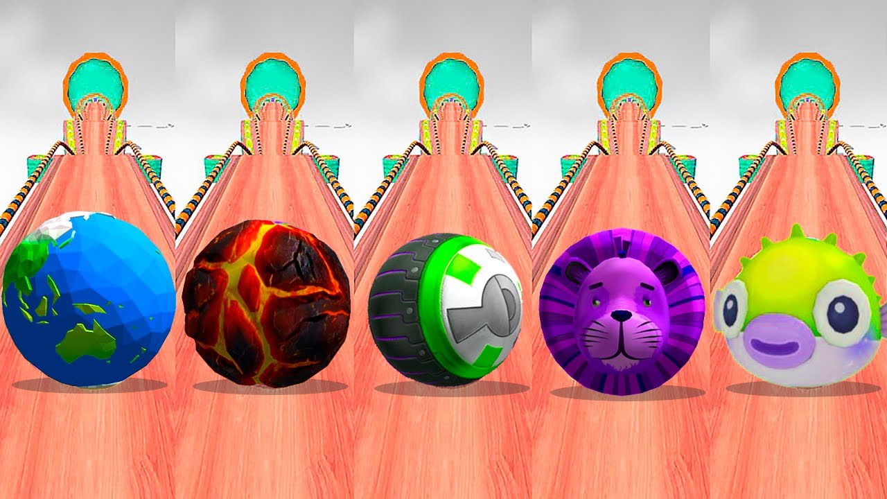 21 Balls Compete - Who Will Be the Fastest? Race 1071