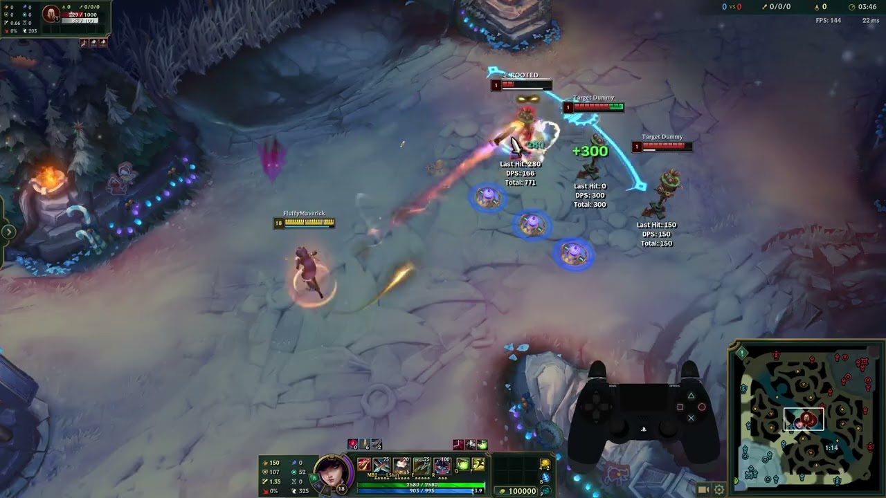 Testing controls on AA based champion